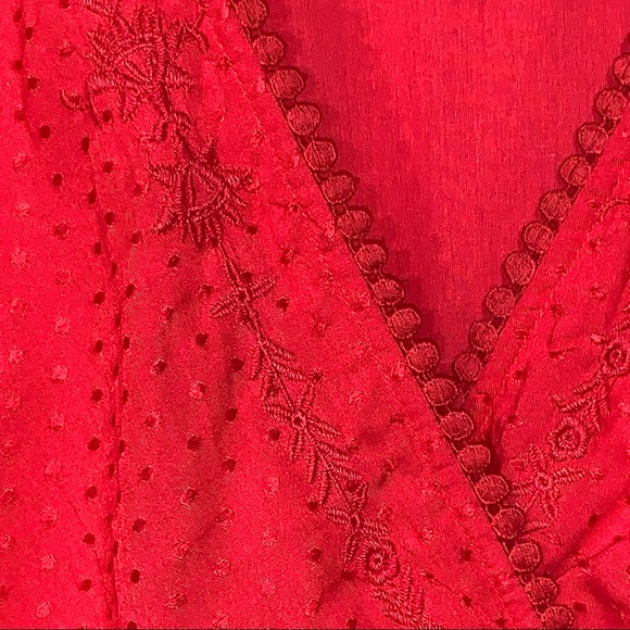NEW Tularosa Joannie Wrap Dress Bright Red Sz L - Picture 3 of 13